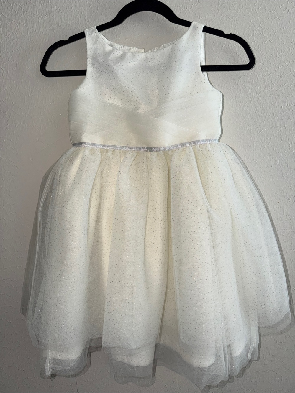 Janie and Jack Ivory Sparkle Tulle Party Dress